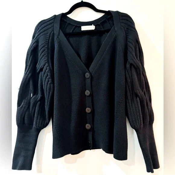 JONATHAN SIMKHAI Plunge Neckline Sweater | Size: M - Picture 3 of 6